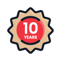 10 years icon